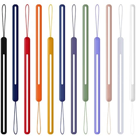 Molain Correa de muñeca de Mano, 12 Correas de Silicona para teléfono, cordón de muñeca Colorido, cordón de muñeca de teléfono, cordón de muñeca de Mano para teléfonos móviles, Llavero USB
