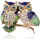 Broches D'oiseau Crystal Owl pour Femmes Broche Animal Broche Bijoux Bijoux Mariages Mariages Accessoires