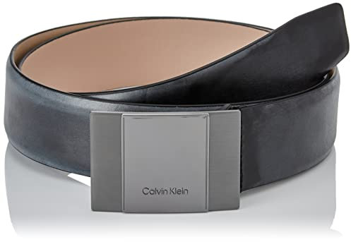 Calvin Klein Herren FORMAL Plaque 35MM K50K509642 Gürtel, Schwarz (Ck Black), 80