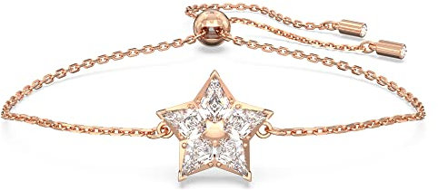 Swarovski Stella bracelet, Kite cut, Star, White, Rose gold-tone plated