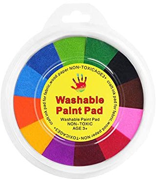 Shenrongtong Washable Paint Pad - Ink Pad Stamp Finger Painting Craft 13 Colors | Hand Stamp Ink Pad Cardmaking Round For Kids Education Drawing Toys Interactive Toys