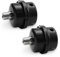 Bwintech 2 Pezzi Silenziatore Compressore D'aria 3/8 Filettatura Filtro di Aspirazione in Metallo Nero per