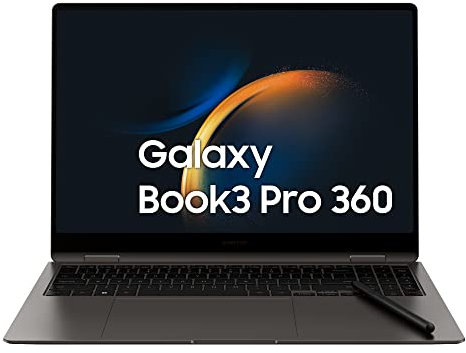 Samsung Galaxy Book3 Pro 360 Laptop, 16 Dynamic AMOLED 2X touch, S Pen, Intel EVO, Intel Core i7-1360P 13th gen, 16GB RAM, 512GB SSD, Windows 11 Home, Graphite