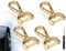 ZoeTekway 4pcs moschettone con girevole, portachiavi d'oro, D Ring moschettoni per portafogli Crossbody borsa in pelle borse accessori fai da te (con 1 cacciavite)