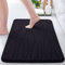 Homaxy Tapis de bain en mousse à mémoire de forme - Doux - Antidérapant - Absorbant - Lavable - Noir - 40 x 60 cm