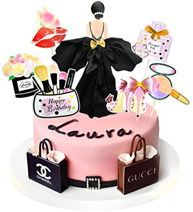 Regendeko Happy Birthday Lady Tortendeko Schminke Mädchen Tortendeko Kuchen Deko Mädchen Cake Toppers Geburtstagskuchen Deko (6)