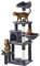 Yaheetech Arbre à Chat Taille 145 cm de Haut Multiniveau Tour pour Chat avec Perchoir à Oreilles de Chat Cachette Panier Plateforme Poteaux à Griffer Centre d’activités Gris Foncé