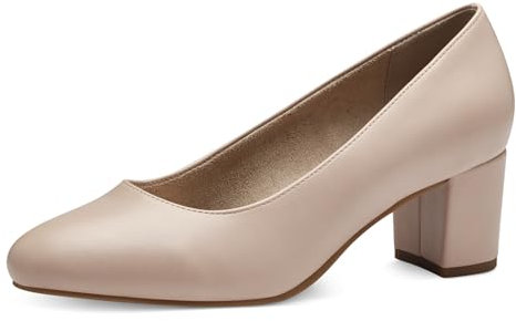 Jana Damen Pumps mit Blockabsatz Vegan, Beige (Powder), 37 EU