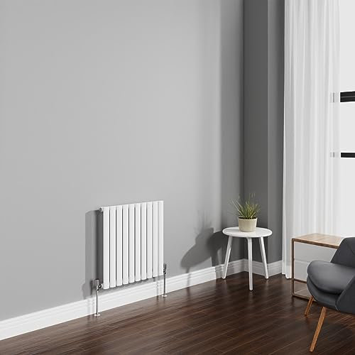 NRG Radiateur horizontal ovale 600 x 590 mm Blanc brillant Chauffage central