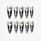 Sun&Beam Nails Handmade Press-on Long Almond Stiletto Black White Halloween Glow In Dark Skeleton Finger Design False Nail Tips 10 Pcs (#128 L)
