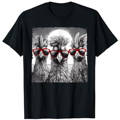 Coole Hühner mit Sonnenbrille Landwirt Bauern Hahn & Hennen T-Shirt