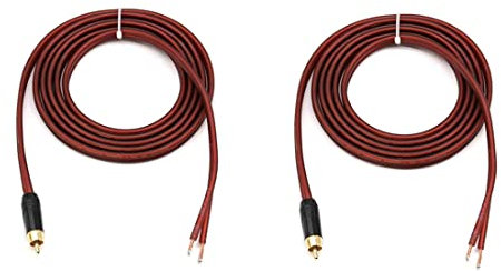 Agwuoetr 2 PièCes SéRies Câble de Haut-Parleur de Haut-Parleur vers Prise, Remplacer L'Adaptateur de Connecteur de Prise vers Le Audio Ouvert