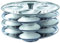 Stainless Steel Idli Stand Maker 3,4,5 Plates Rack Dhokla and Patra Tray Plates Sancha Pot For Pressure Cooker Silver (Silver 4 Tier Tray)