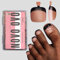 NOVO OVO Fake Toe Nail Tips Press on, Black French Tip Soft Gel Toenail Extension, ORANGE PINK Square Round Pre-applied Tip Primer & Base Coat, Full Cover Matte False Nails for DIY x 15 Sizes 360Pcs