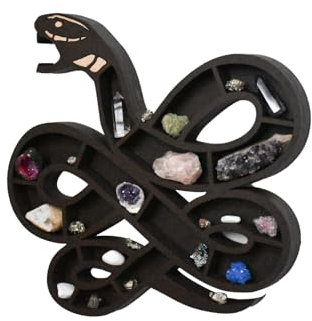 Kreative Kunst Holz Serpentin Kristall Lagerregal Home Dekoration Ornamente Ddr356 (Pink, One Size)