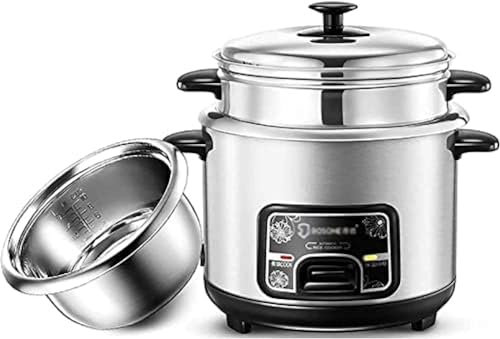 Olla Arrocera Y Función De Vapor Caliente Revestimiento De Acero Inoxidable 201, Con Espátula Y Taza Medidora, Para 1-5 Personas, Olla Arrocera,4l