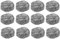 Pack of 12 Tough Stainless Steel Scourers | Rust Resistant Spiral Metal Scourer, Powerful and Effective