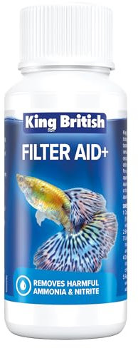 King British – Filter Aid+ 100ml – For Cleaner & Clearer Water – Boosts the Aquarium’s Biological Filter – Removes Harmful Ammonia & Nitrite – For Coldwater, Tropical & Marine Aquariums