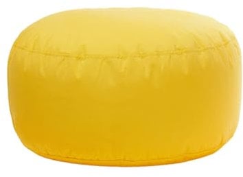 Bruni Pouf Sitzhocker L in Gelb – runder Sitzpouf, Indoor und Outdoor als Fußhocker, Yoga-Sitzkissen, Meditationskissen geeignet, in Deutschland gefertigt