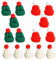 JOINPAYA 24pcs Mini Christmas Knitting Hats Colorful Tiny Xmas Caps for Diy Crafts Decorations Ornaments Dolls Wine Bottles Christmas Trees More