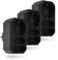 feletec 3-fach Steckdosenadapter 1x Schuko, 2x Euro, schwarz, 3 Stück, Mehrfachstecker, Mehrfachsteckdose