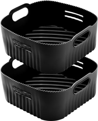 2 Stück Silikonform Heißluftfritteuse für Ninja Heißluftfritteuse Max Pro 6,2 L AF180EU Philips HD9270, Ninja Silikonform Airfryer für 6,2L AF180DE 4,7L AF140EU,BPA-frei