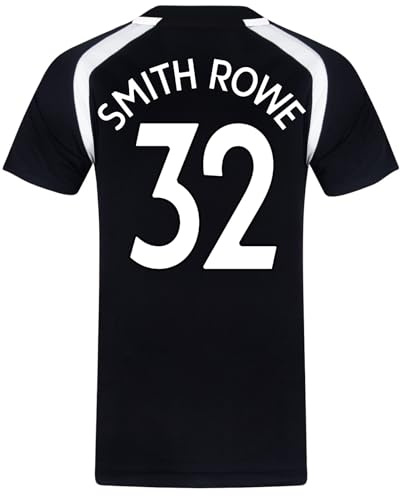 Fulham FC Mens Smith Rowe 32 Poly T-Shirt Black Medium