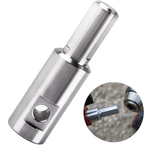Ice Auger Drill Adapter Fits 1/2 Plus Drill Chuck, Hand Ice Fishing Auger Drill Bit 1/4 Hole Fits for 1/4-20 Wing Bolts & Locking Screws Connect with Cordless Electric Power Drill, 1 PCS.