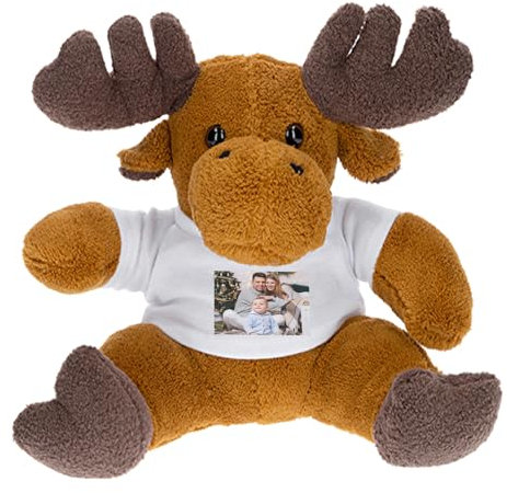 Wanapix | Rentier Kuscheltier T-Shirt Bedrucken Lassen | Originelles Geschenk | Kuscheltier Weihnachten | Weihnachts Geschenke | 100% Personalisierte