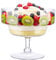 NiHome 110OZ/3.25L Large Clear Glass Trifle Bowl for Layered Desserts, Jellies, Salads, Cold Dishes, Fruit Bowls, Martini-Inspired Design Decorative Centerpiece Large Dessert Bowl