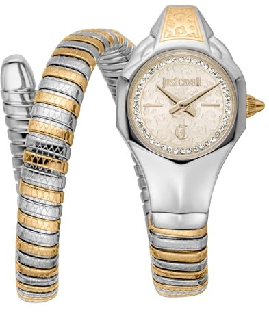 Just Cavalli Damen Analog Quarz Uhr mit Edelstahl Armband JC1L354M0055