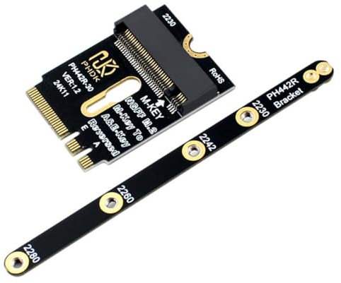 chenyang Adaptateur de carte d'extension M.2 (A+E Key) 2230 mm vers NVME M-Key pour carte mère NVME SSD 2230/2242/2260/2280 mm