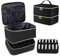 VGECEE Nagellack Aufbewahrung Tasche Doppelschichte Make Up Tasche Nagellack Organizer Ngellack Tragetasche Tragbare Kosmetikorganizer Schwarze Aufbewahrungstasche für Nageldesign Zubehör, Kosmetik