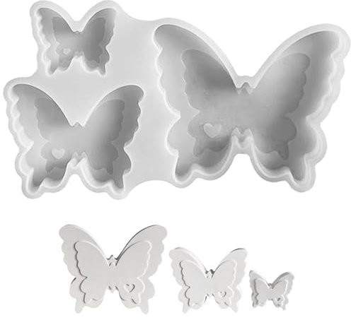 GWAWG Silikonformen Gießformen Ostern Schmetterling Silikonform Frühling Gießformen Silikon für Handwerk, DIY Seife, Kerzen, Beton und Gips, Kreative Oster-Deko für Kinder und Erwachsene