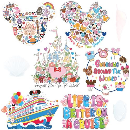 RiVolTa Mouse Cruise Door Magnets - 6 Pcs Family Ship Decorations Magnetic | Cute Funny Mice Cabin Stickers Anchor Stateroom Decal for Summer Carnival Holiday Party Accessories Fridge Garage Car Decor