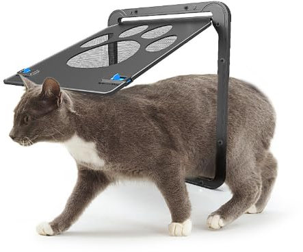 SCBOY Facile da Installare Zanzariera Gatti (29 cm * 24 cm) Gattaiola con Chiusura a Chiave per Animali Domestici con Chiusura Magnetica per Cani e Gatti di Piccola Taglia