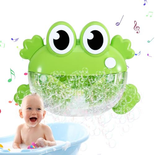 Badewannenspielzeug Baby Badespielzeug Kinder ab 1 2 3 4 Jahre Frosch Schaummaschine Badewanne Badespielzeug Baby Geschenke Für Jungen und Mädchen mit Saugnapf