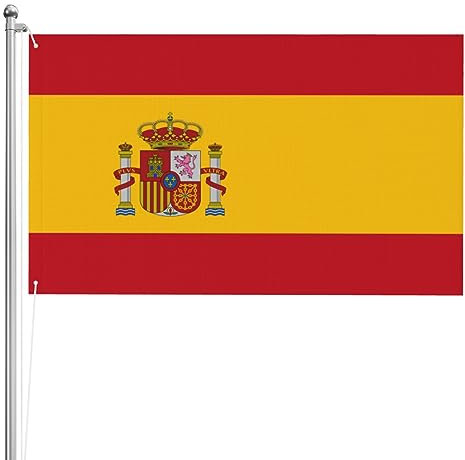 Bandera Del Patio España Bandera Personalizada Reforzada Bandera De Terraza Para Césped, Granja, Balcón, 90X150cm
