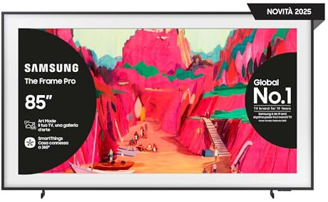 Samsung Smart TV 85'' QE85LS03FWUXZT Neo QLED 4K, NQ4 AI Gen2 Processor, Wireless One Connect, Art Mode, Matte Display, Dolby Atmos, Modern Frame Design, 2025