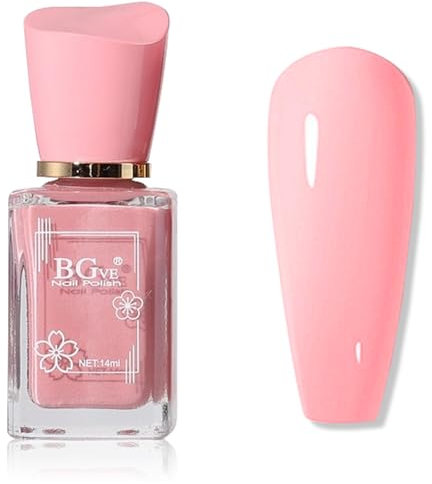 Baby Pink Nail Polish - Light Pink Nail Polish - Pale pink nail Varnish Quick Dry - 60 Seconds Nail polish No Bake - Dusty Shade Breathable nail Polish Long Lasting Non Chip for Women Girls Manicure