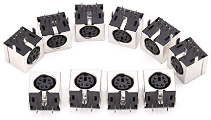 HDOYTXXM 10pcs 6-polige DIN Buchse Steckverbinder PS-2 Weibliche Plug Plug Lötanschluss PC