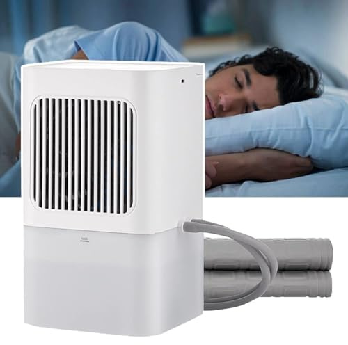 Vexorium Wasserkühlmatratze mit 2L Tank, Elektrischer Matratzen-Topper für Hitzeschläfer, 3-Stufen-Temperaturregelung, Einzel-/Doppelbett, Hellgrau,Single Bed