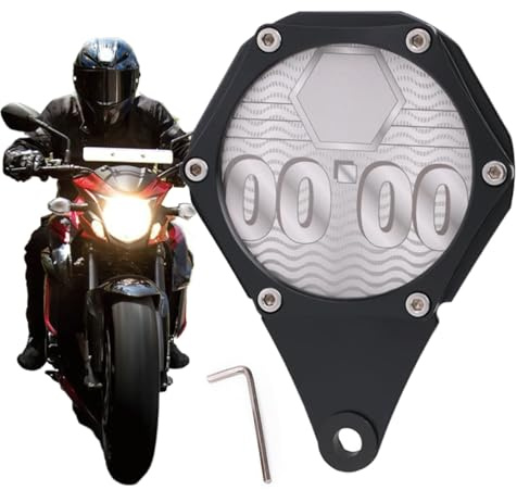 SVCEQZE Steuerplakettenhalter - Sechseckige Halterung Für Nummernschild Aus Aluminium Mit Schraubenschlüssel | Aluminium Halterung Mit Schlüssel & Kartenhalter Für Motorrad Quad Roller