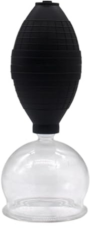 perfk Ventosaterapia facial de vidrio para masaje facial, ventosa de masaje al vacío para, corporal para espalda, muslos, brazos y piernas, Altura 15.2 Cm