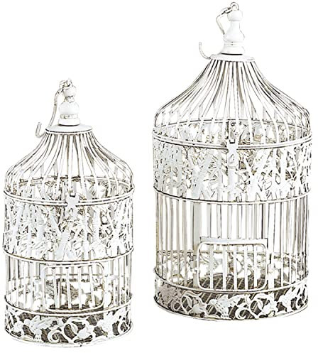 Deco 79 Metall Vogelkäfig, 22 und 15 Zoll, Set von 2