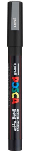 Uni-Ball Marqueur peinture Posca PC-3M, argent - par 1 - Marqueur de laque, Uni-Ball