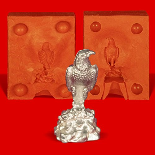 Unbekannt Zinngießform Kleiner Adler auf Fels, ca. 20g Reinzinn, Metall, Einstückig