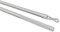 Interdeco Schleuderstab in Silber-Grau aus Aluminium für Gardinen/Schiebevorhänge, Simply, 150 cm