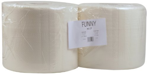Funny Airlaiddücher auf Rolle, weiß, 24 x 36 cm, 400 Blatt, 1er Pack (1 x 2 Stück)