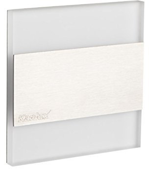 LED Wandeinbauleuchte für 60mm Schalter-Dose Stahl Einbauspot Dekoleuchte Treppenlicht Einbau Leuchte Stufenlicht Strahler (Terra kaltweiß)